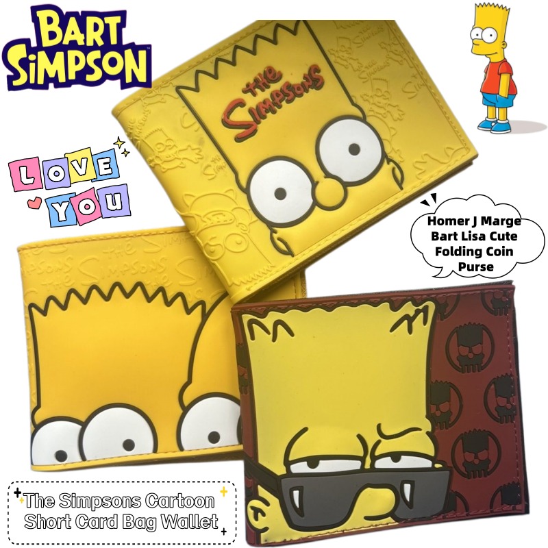 Accordion Wallet Zip - Portfelik Składany Portmonetka Homer Simpson Marge