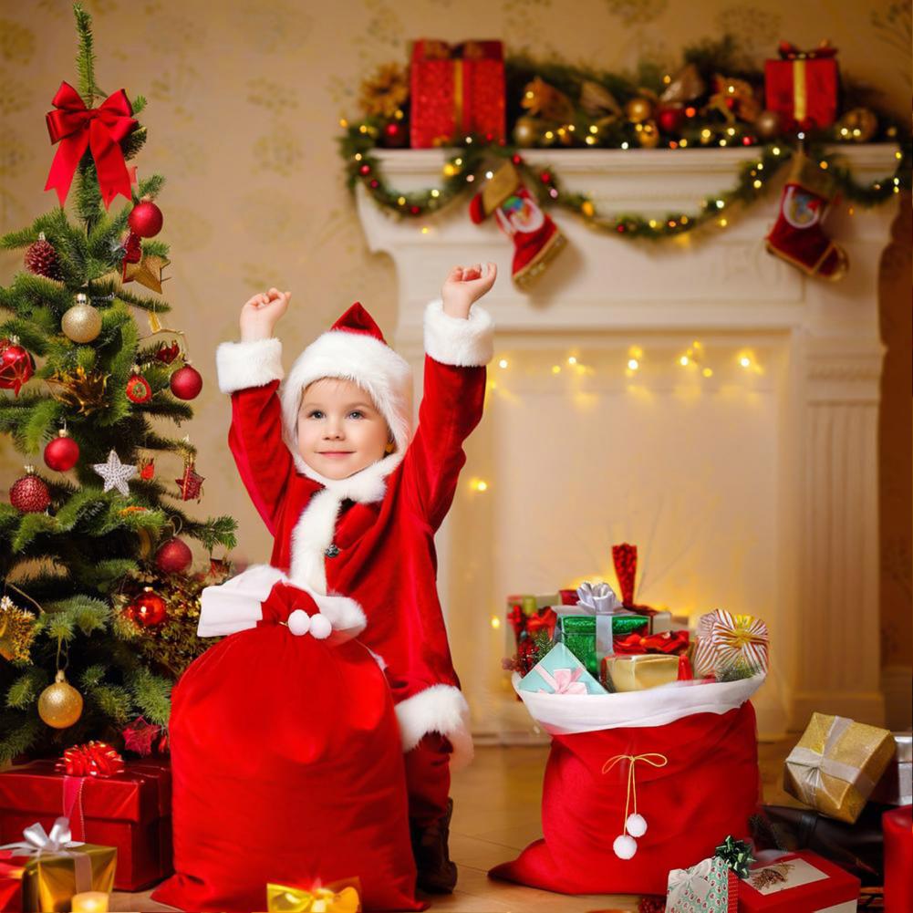 Luxury Xmas Bags - Wszechstronne dekoracje świąteczne Luksusowe aksamitne torby