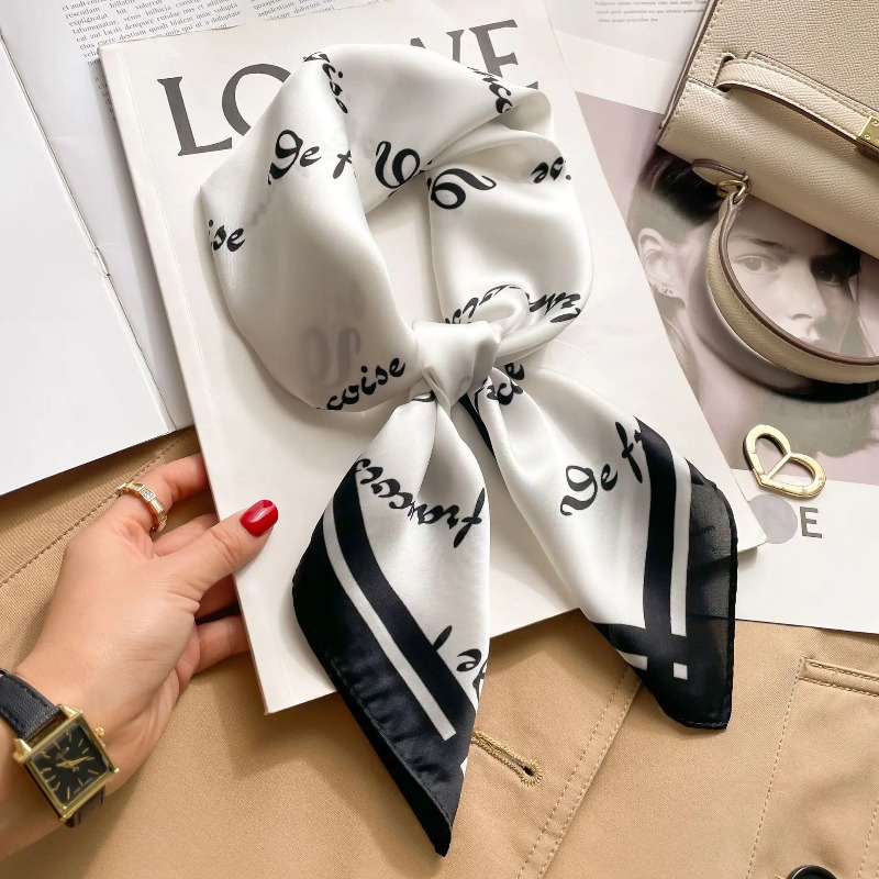 Luxury Bags Trending - Damska luksusowa jedwabna satynowa kwadratowa apaszka