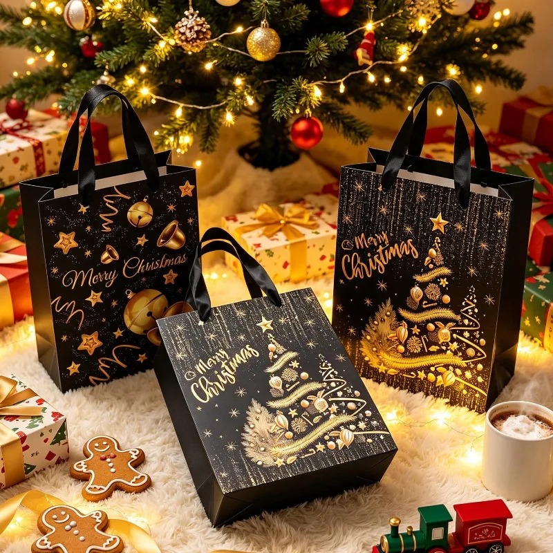 1/5 szt. Czarno-złota świątecz – Luxury Xmas Bags recenzja i cena